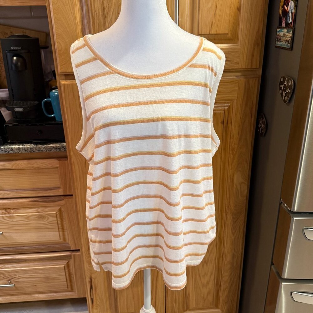 Patagonia Mainstay Tank XL Sunset Stripe Birch White NWT